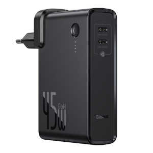 Зарядний пристрій Baseus Power Station（GaN）2 in1 Q.C. Power bank & Charger C+C 10000mAh 45W Black (PPNLD-F01)