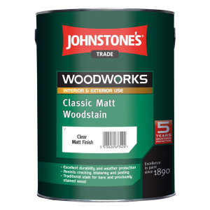 Матовий антисептик, що лесує, Johnstone's Classic Matt Woodstain 5 л Прозорий рейтинг