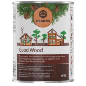 Антисептик Eskaro Good Wood 0,9 л – на масляній основі призначений для дерев'яних фасадів та зрубів