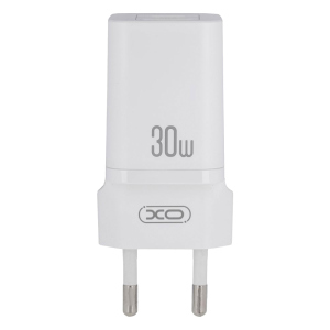 Зарядний пристрій XO Mini Quick Charger HN238A USB QC3 22.5W PD 30W EU без кабелю, White