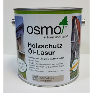 Зщитное масло – лазурь OSMO HOLZSCHUTZ ÖL-LASUR 906 (серый жемчуг) 0.125 л. лучшая модель в Житомире