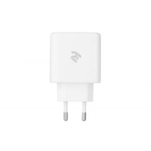 Зарядний пристрій 2E USB Wall Charger QC, PD, Max 30W, white (2E-WC2USB30W-W) в Житомирі