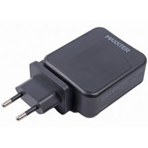 Зарядний пристрій Maxxter 1USB-A + 2USB-C (PD 65W+PD 18W + QC 3.0) (WC-PD65W-01) надійний