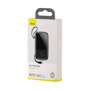 хорошая модель Power Bank Baseus Qpow Digital Display 3A 10000mAh (With IP Cable), Black (PPQD-B01)