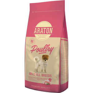 Сухой корм ARATON Poultry Adult All Breeds для взрослых собак 15 кг (ART45636) (4771317456366) ТОП в Житомире