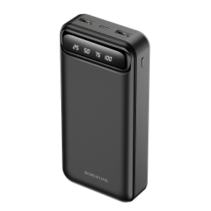 Павербанк Borofone 20000mAh|2xUSB/1xType-C, 2A|для iPhone/Android black ТОП в Житомире