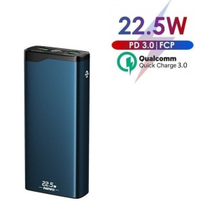 Павербанк Remax 30000 mAh 22.5W Quick Charge LED Power Bank |2xUSB/1xType-C, PD/QC, 20W, 3A для Android/iOS Blue в Житомире