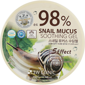 Гель для душу 3W Clinic Snail Soothing gel Равлик муцин універсальний 300 мл (8809563060740) рейтинг