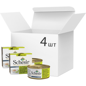 Упаковка влажного корма Schesir Chicken Аpple курица с яблоком 150 г 4 шт (2100053683019) в Житомире