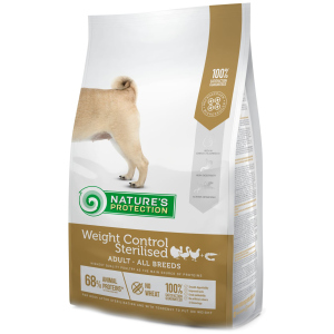 Сухой корм для стерилизованных собак Nature's Protection Weight Control Sterilised Adult all breeds 4 кг (NPS45660) (4771317456601) лучшая модель в Житомире