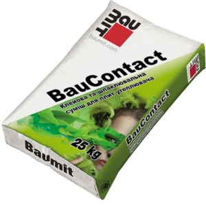 хорошая модель Клей-шпаклевка для приклейки и защиты МВ и ППС теплоизоляционных плит Baumit BauContact 25кг