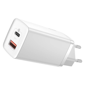 Зарядное устройство Baseus GaN2 Lite Quick Charger 65W USB-A/USB-C White (CCGAN2L-B02) лучшая модель в Житомире