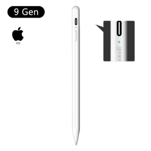 Стилус для планшета Apple iPad 2018-2021 Goojodoq 9 Gen Magnetic Type-C 1.2mm White ТОП в Житомире