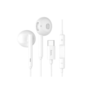 Наушники Hoco L10 Acoustic Type-C wired earphones with mic White ТОП в Житомире