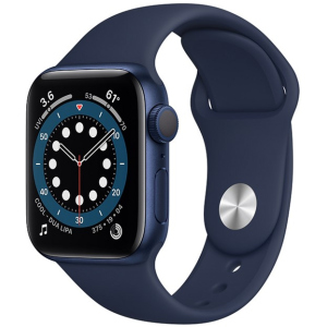 Смарт-часы Apple Watch Series 6 GPS 40mm Blue Aluminium Case with Deep Navy Sport Band (MG143UL/A) лучшая модель в Житомире