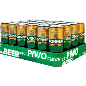 купить Упаковка пива Donner Lager светлое фильтрованное 4% 0.5 л х 24 шт (5900535000436G)