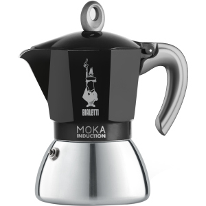 Гейзерная кофеварка Bialetti New Moka Induction на 6 чашки Черная (0006936) лучшая модель в Житомире