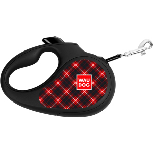 Повідець-рулетка для собак Collar WAUDOG R-leash, малюнок "Шотландка", XS, до 12 кг, 3 м, світловідбивна стрічка (8123-0098-01) рейтинг