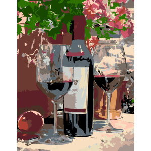 Набір для творчості Rosa Start акриловий живопис за номерами Вино для двох 35 х 45 см (4823098517740) ТОП в Житомирі