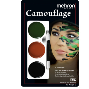 купить Набор кремового грима для образа Mehron Tri-Color Makeup Palette "Камуфляж" 17 г (403-CA) (764294503943)