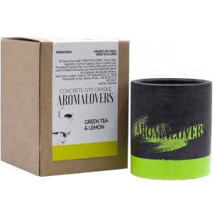 Ароматична свічка Aromalovers Зелений чай та лимон соєва в бетоні 240 г (ROZ6206102586) в Житомирі
