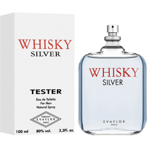 Тестер Туалетна вода для чоловіків Evaflor Whisky Silver 100 мл (ROZ6400103886) в Житомирі