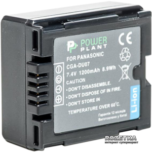 Аккумулятор PowerPlant для Panasonic VW-VBD070, CGA-DU07 (4775341113394) лучшая модель в Житомире