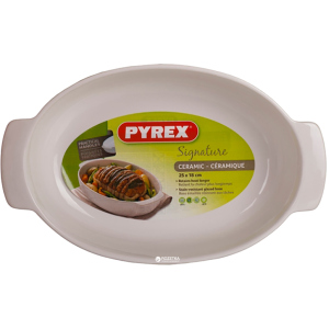 Форма овальна для випікання Pyrex Signature 25х18 см Біла (SG25OR1)