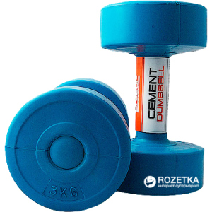 Гантелі LiveUp Cement Dumbell пара Blue (LS2003-3) краща модель в Житомирі