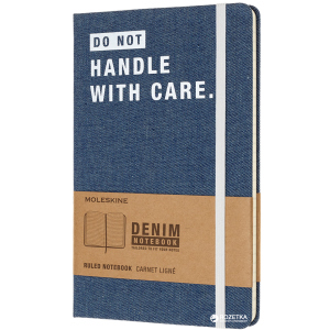 Нотатник Moleskine Denim 13 х 21 см 240 сторінок у лінійку Handle With Care (8058341710746) ТОП в Житомирі