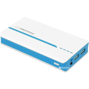 УМБ Esperanza 11000 mAh White/Blue (EMP107WB) ТОП в Житомирі