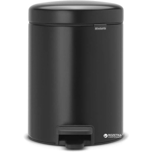 Ведро для мусора Brabantia Pedal Bin 5 л Matt Black (112928) ТОП в Житомире