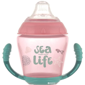 Кухоль Canpol babies непроливайка з м'яким силіконовим носиком Sea Life рожева 230 мл (56/501_pin) краща модель в Житомирі