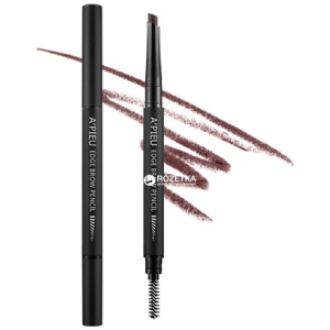 Карандаш для бровей A'pieu Edge Brow Pencil Темно-коричневый 0.35 г (8806185751827) ТОП в Житомире