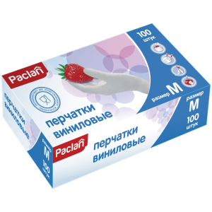 Рукавички вінілові Paclan M 100 шт (4610015980141) краща модель в Житомирі