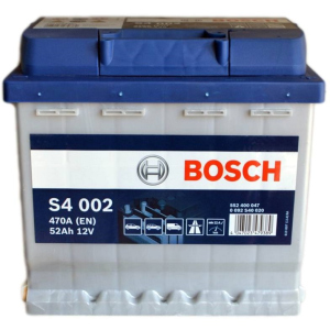 Автомобільний акумулятор Bosch 52Аh Єв (-/+) S4002 (470EN) (0 092 S40 020)