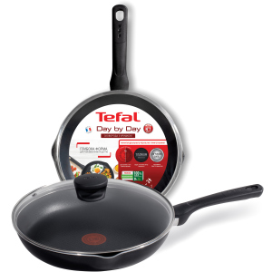 Сковорода Tefal Day by Day 24 см із кришкою (B5580SET) ТОП в Житомирі