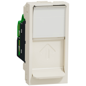 Розетка RJ45 1-модульна Schneider Electric Unica New Studio категорія 6 ​​UTP Бежева (NU341444) в Житомирі