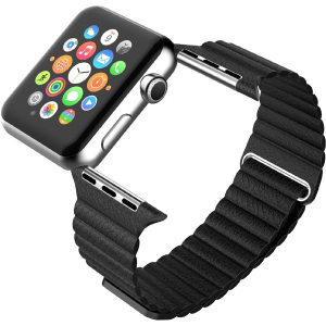 Ремінець Promate Lavish-38 для Apple Watch 38-40 мм 1/2/3/4/5/6/SE Black (lavish-38.black) краща модель в Житомирі