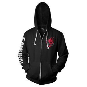 Толстовка JINX Cyberpunk 2077 Zip Up Hoodie - Biggest Fan Black, S