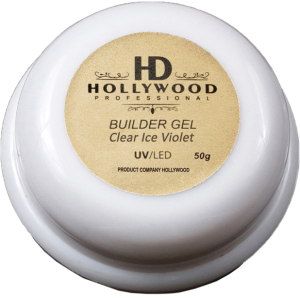 Гель для нарощування нігтів HD Hollywood Builder Gel Clear Ice Violet 50 мл (HD-ГСС50) (2200212225439) краща модель в Житомирі