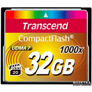 Transcend CompactFlash 32GB 1000x (TS32GCF1000) краща модель в Житомирі