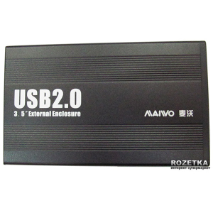 Зовнішня кишеня Maiwo для HDD 3.5 " SATA USB 2.0 Black (K3502-U2S) ТОП в Житомирі