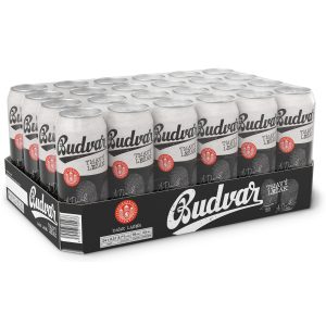 Упаковка пива Budweiser Budvar B Dark темне фільтроване 4.7% 0.5 л x 24 шт (8594403705133) краща модель в Житомирі