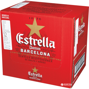 Упаковка пива Estrella Damm Lager светлое фильтрованное 4.6% 0.66 л х 12 бутылок (8410793282965) ТОП в Житомире