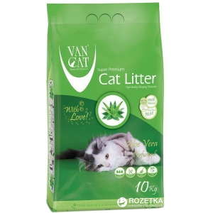 Наполнитель для кошачьего туалета Van Cat Super Premium Quality Aloe Vera Бентонитовый комкующий 10 кг (12 л) (8699245856262) лучшая модель в Житомире