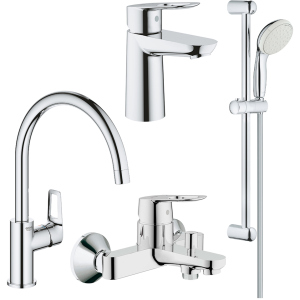 Набір змішувачів GROHE BauLoop 123225K + кухонний змішувач (23337000 + 32815000 + 31232001 + 27598001) в Житомирі