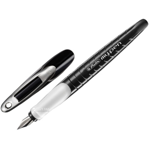 Ручка перьевая для правши Herlitz My.Pen Black-White Синяя Черный корпус (10999746) ТОП в Житомире