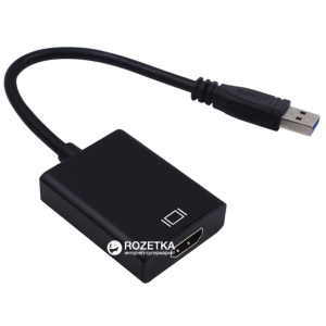 Адаптер Value USB3.0 - HDMI M/F кабель 20 см (S0697) лучшая модель в Житомире