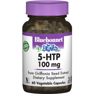 Амінокислота Bluebonnet Nutrition 5-HTP (Гідрокситриптофан) 100 мг 60 капсул (743715000513) краща модель в Житомирі